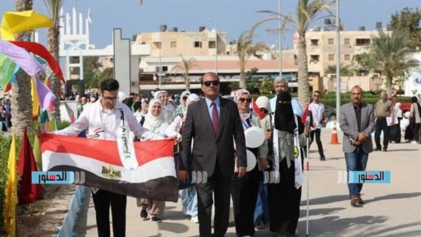 جامعة العريش تحتفل بانتصارات أكتوبر بماراثون للعصا البيضاء (صور) – التقرير