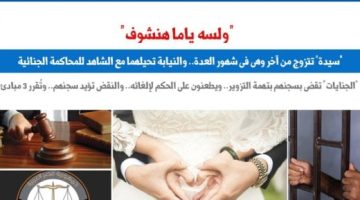 "النقض" تفصل فى نزاع "سيدة" تزوجت فى شهور العدة وترسخ لـ3 مبادئ.. برلمانى - التقرير