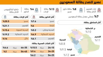 الجوف تسجل أقل نسبة بطالة بين الذكور بالمملكة بـ 2.3% - التقرير