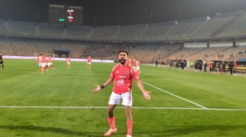 احتفال حسين الشحات بهدف الاهلي الثاني في مرمي بيراميدز - التقرير